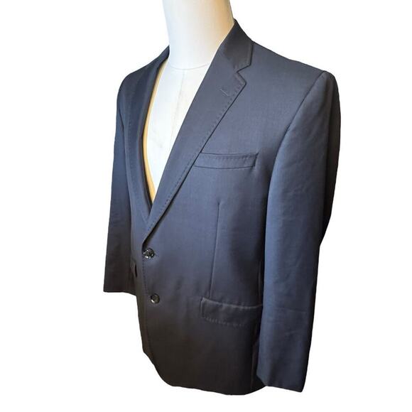 Ted Baker Endurance Men's 44R Wool Navy Blue 2 Button Sport Coat Blazer Jacket - Picture 2 of 9